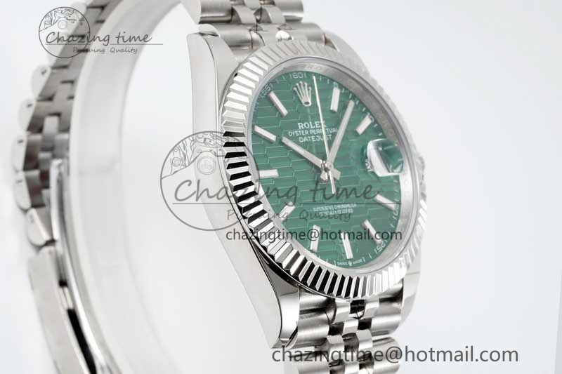 DateJust 41mm 126334 DIWF 1:1 Best Edition 904L Steel Green Fluted Dial on Jubilee Bracelet SA Elegant 2308