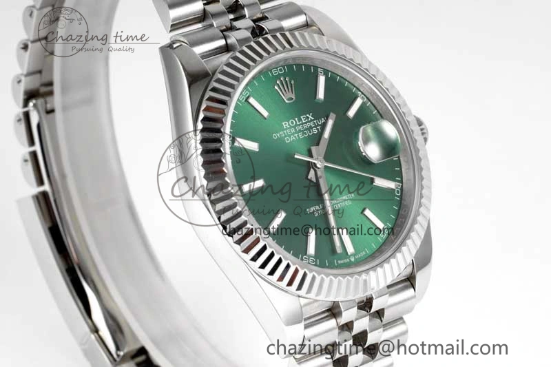 DateJust 41mm 126334 DIWF 1:1 Best Edition 904L Steel Green Sunburst Dial on Jubilee Bracelet SA Affordable 2305