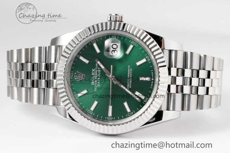 DateJust 41mm 126334 DIWF 1:1 Best Edition 904L Steel Green Sunburst Dial on Jubilee Bracelet SA Affordable 2305