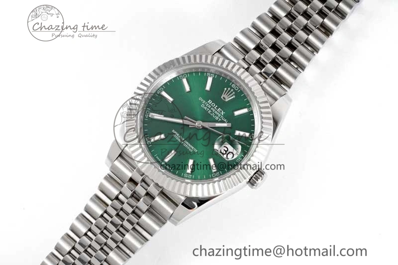 DateJust 41mm 126334 DIWF 1:1 Best Edition 904L Steel Green Sunburst Dial on Jubilee Bracelet SA Affordable 2305