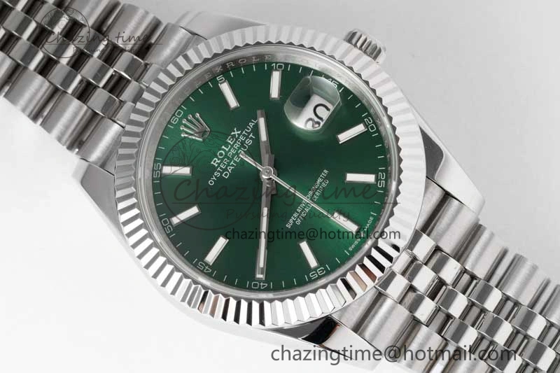DateJust 41mm 126334 DIWF 1:1 Best Edition 904L Steel Green Sunburst Dial on Jubilee Bracelet SA Affordable 2305