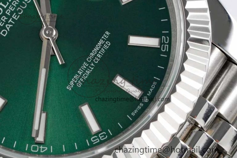 DateJust 41mm 126334 DIWF 1:1 Best Edition 904L Steel Green Sunburst Dial on Jubilee Bracelet SA Affordable 2305