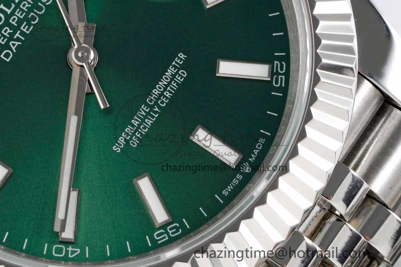 DateJust 41mm 126334 DIWF 1:1 Best Edition 904L Steel Green Sunburst Dial on Jubilee Bracelet SA Affordable 2305