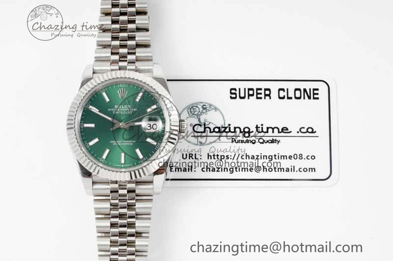 DateJust 41mm 126334 DIWF 1:1 Best Edition 904L Steel Green Sunburst Dial on Jubilee Bracelet SA Affordable 2305