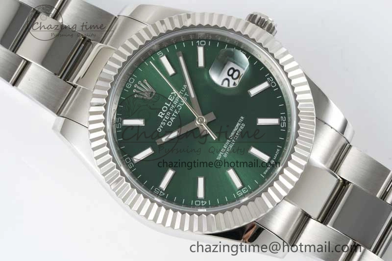 DateJust 41mm 126334 DIWF 1:1 Best Edition 904L Steel Green Sunburst Dial on Oyster Bracelet SA ZipUp 2304