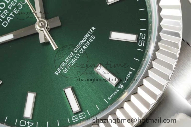 DateJust 41mm 126334 DIWF 1:1 Best Edition 904L Steel Green Sunburst Dial on Oyster Bracelet SA ZipUp 2304
