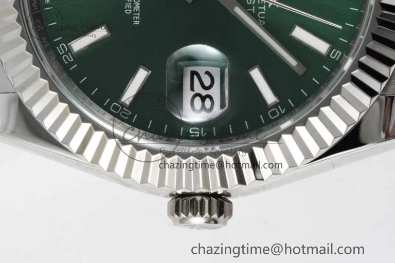 DateJust 41mm 126334 DIWF 1:1 Best Edition 904L Steel Green Sunburst Dial on Oyster Bracelet SA ZipUp 2304