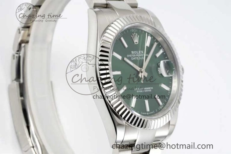 DateJust 41mm 126334 DIWF 1:1 Best Edition 904L Steel Green Sunburst Dial on Oyster Bracelet SA ZipUp 2304
