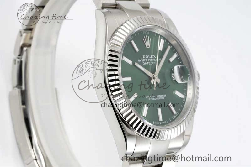 DateJust 41mm 126334 DIWF 1:1 Best Edition 904L Steel Green Sunburst Dial on Oyster Bracelet SA ZipUp 2304