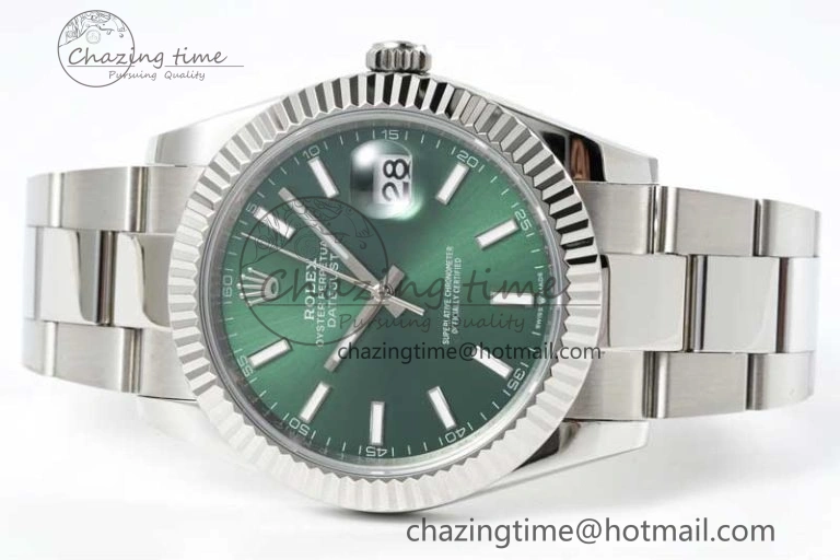 DateJust 41mm 126334 DIWF 1:1 Best Edition 904L Steel Green Sunburst Dial on Oyster Bracelet SA ZipUp 2304