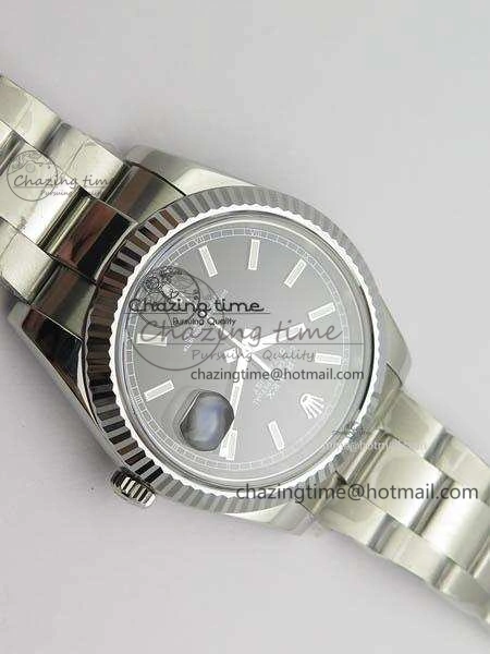 DateJust 41mm 126334 Noob 1:1 Best Edition Fluted Bezel Black Dial On SS Oyster Bracelet A TimelessDesign 3584