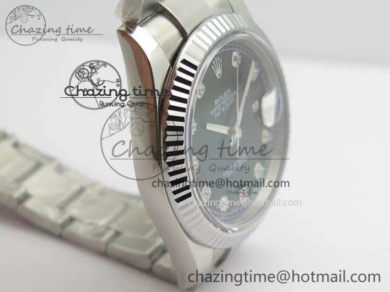 DateJust 41mm 126334 Noob 1:1 Best Edition Fluted Bezel Black Diam Dial On SS Oyster Bracelet A Sporty 3580
