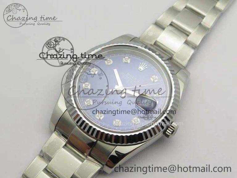 Durable DateJust 41mm 126334 Noob 1:1 Best Edition Fluted Bezel Blue Diam Dial On SS Oyster Bracelet A 3583