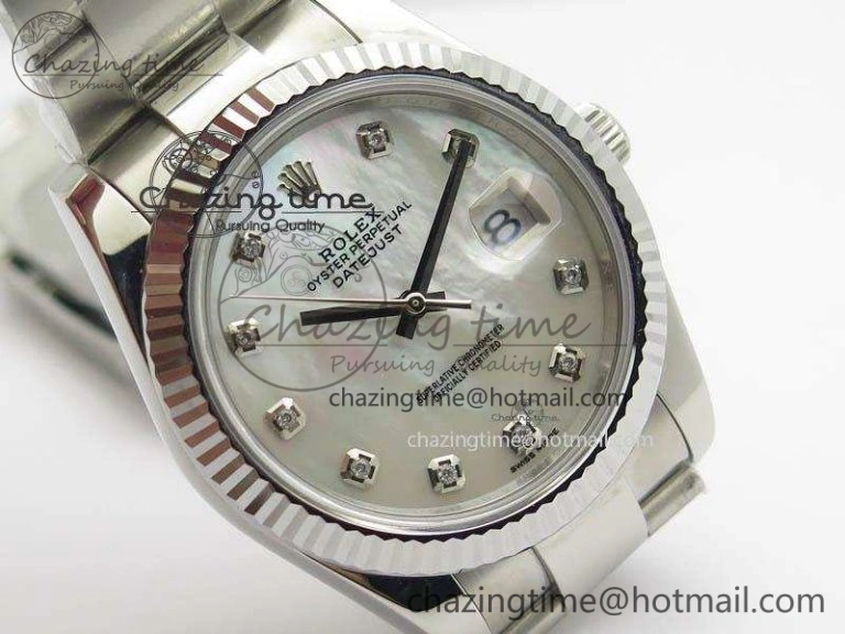 DateJust 41mm 126334 Noob 1:1 Best Edition Fluted Bezel MOP Diam Dial On SS Oyster Bracelet A Resilient 3582