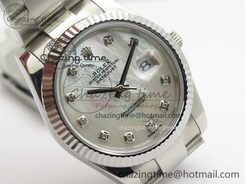 DateJust 41mm 126334 Noob 1:1 Best Edition Fluted Bezel MOP Diam Dial On SS Oyster Bracelet A Resilient 3582