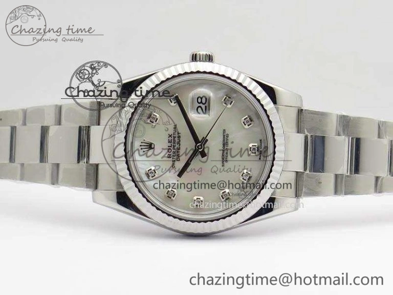 DateJust 41mm 126334 Noob 1:1 Best Edition Fluted Bezel MOP Diam Dial On SS Oyster Bracelet A Resilient 3582