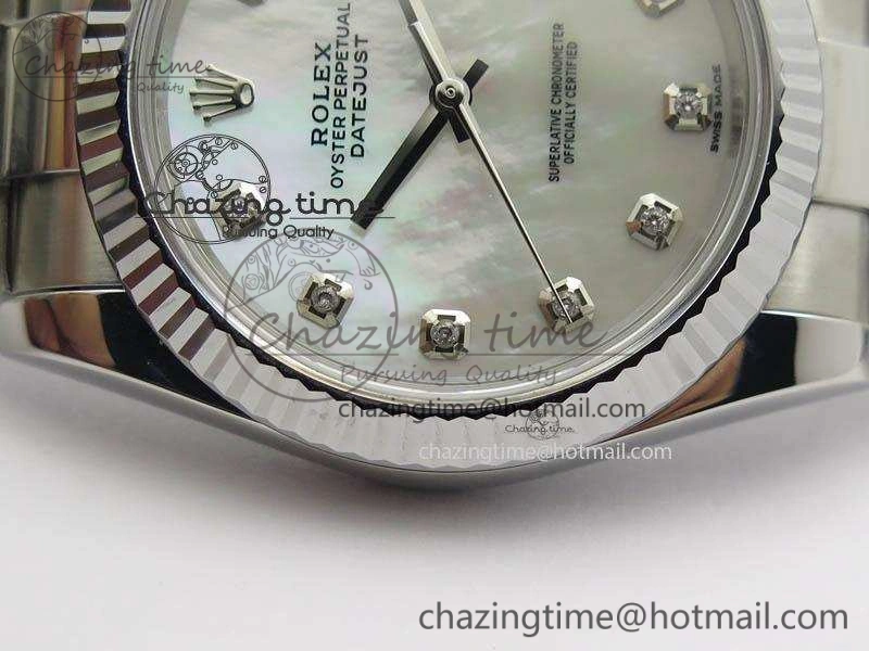 DateJust 41mm 126334 Noob 1:1 Best Edition Fluted Bezel MOP Diam Dial On SS Oyster Bracelet A Resilient 3582