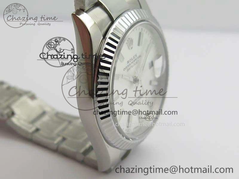 DateJust 41mm 126334 Noob 1:1 Best Edition Fluted Bezel Silver Dial On SS Oyster Bracelet A QuickDry 3588