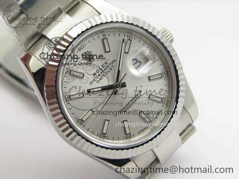 DateJust 41mm 126334 Noob 1:1 Best Edition Fluted Bezel Silver Dial On SS Oyster Bracelet A QuickDry 3588