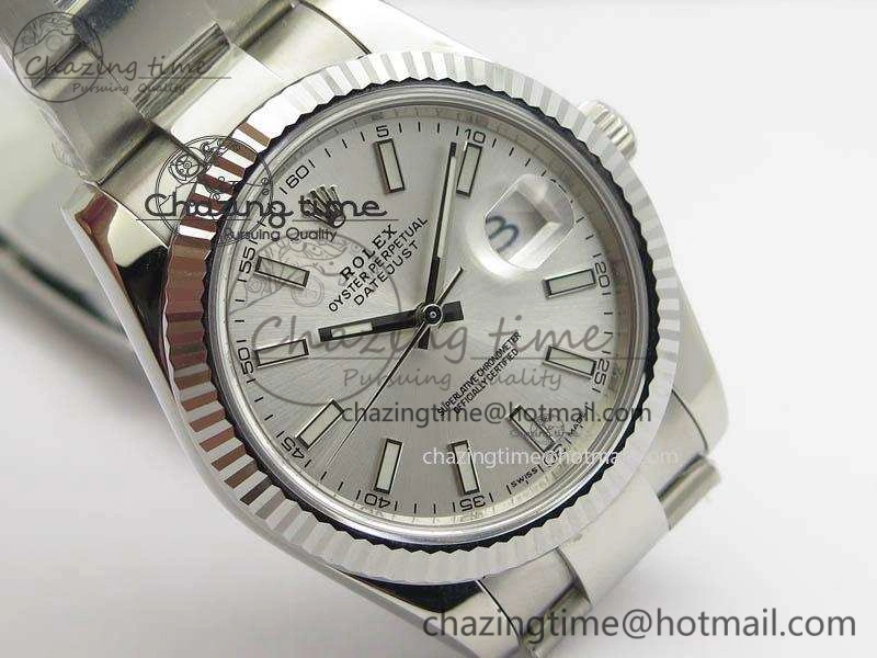 DateJust 41mm 126334 Noob 1:1 Best Edition Fluted Bezel Silver Dial On SS Oyster Bracelet A QuickDry 3588