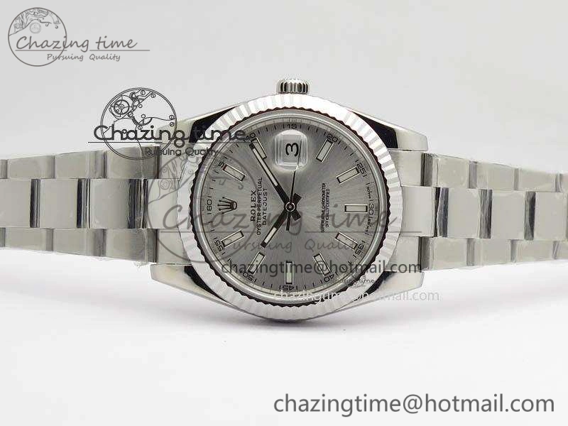 DateJust 41mm 126334 Noob 1:1 Best Edition Fluted Bezel Silver Dial On SS Oyster Bracelet A QuickDry 3588