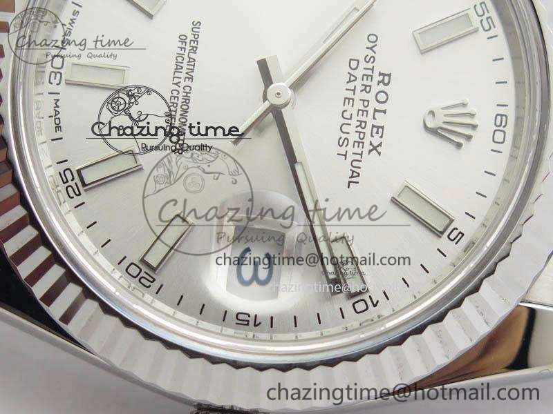 DateJust 41mm 126334 Noob 1:1 Best Edition Fluted Bezel Silver Dial On SS Oyster Bracelet A QuickDry 3588