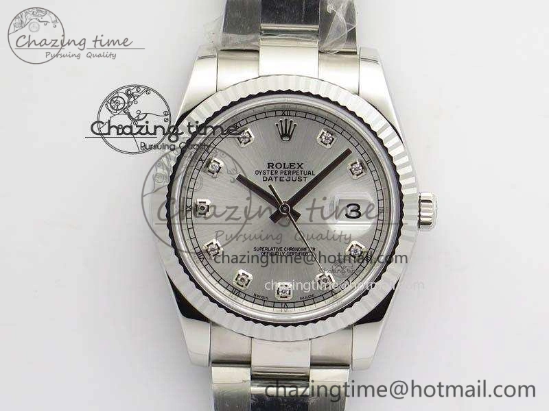 DateJust 41mm 126334 Noob 1:1 Best Edition Fluted Bezel Silver Diam Dial On SS Oyster Bracelet A Packable 3581