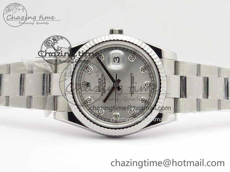 DateJust 41mm 126334 Noob 1:1 Best Edition Fluted Bezel Silver Diam Dial On SS Oyster Bracelet A Packable 3581