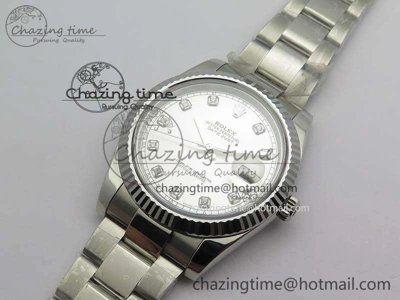 DateJust 41mm 126334 Noob 1:1 Best Edition Fluted Bezel Silver Diam Dial On SS Oyster Bracelet A Packable 3581