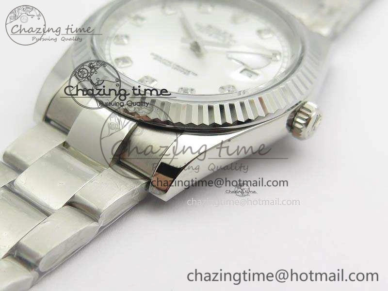 DateJust 41mm 126334 Noob 1:1 Best Edition Fluted Bezel Silver Diam Dial On SS Oyster Bracelet A Packable 3581