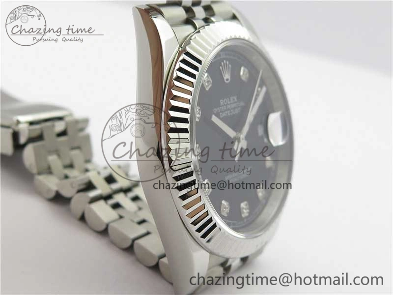 Durable DateJust 41mm 126334 SS BP Maker 1:1 Best Edition New Version Black Crystal Dial on Jubilee Bracelet 3024