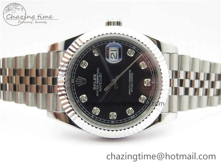 Durable DateJust 41mm 126334 SS BP Maker 1:1 Best Edition New Version Black Crystal Dial on Jubilee Bracelet 3024