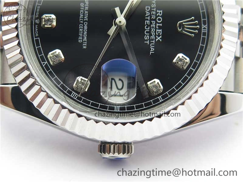 Durable DateJust 41mm 126334 SS BP Maker 1:1 Best Edition New Version Black Crystal Dial on Jubilee Bracelet 3024