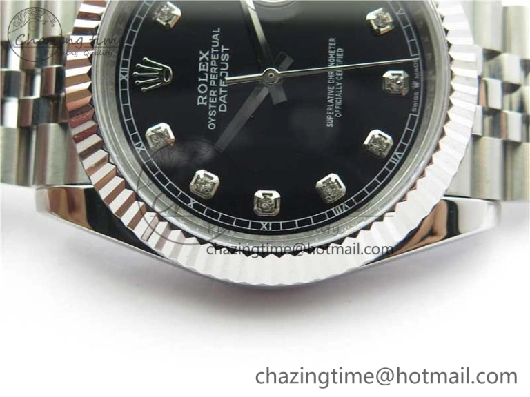 Durable DateJust 41mm 126334 SS BP Maker 1:1 Best Edition New Version Black Crystal Dial on Jubilee Bracelet 3024