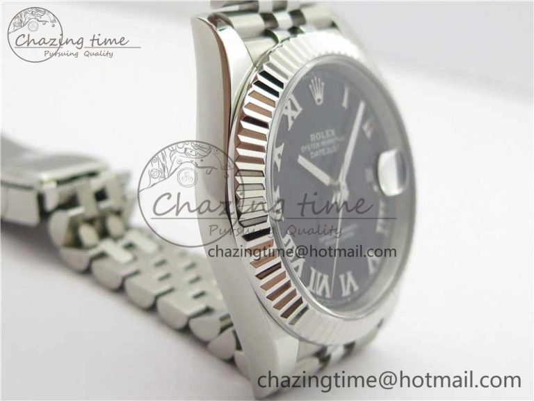 Chic DateJust 41mm 126334 SS BP Maker 1:1 Best Edition New Version Black Roman Dial on Jubilee Bracelet 3034