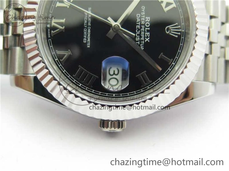 Chic DateJust 41mm 126334 SS BP Maker 1:1 Best Edition New Version Black Roman Dial on Jubilee Bracelet 3034