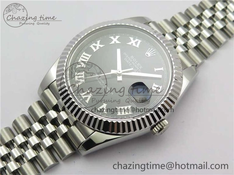 Chic DateJust 41mm 126334 SS BP Maker 1:1 Best Edition New Version Black Roman Dial on Jubilee Bracelet 3034