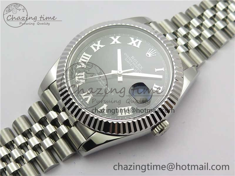 Chic DateJust 41mm 126334 SS BP Maker 1:1 Best Edition New Version Black Roman Dial on Jubilee Bracelet 3034
