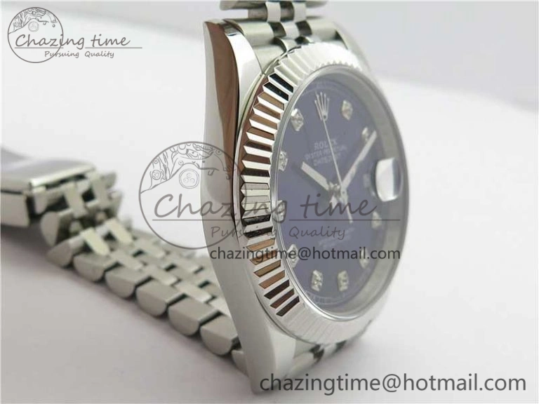NewStyle DateJust 41mm 126334 SS BP Maker 1:1 Best Edition New Version Blue Crystal Dial on Jubilee Bracelet 3022