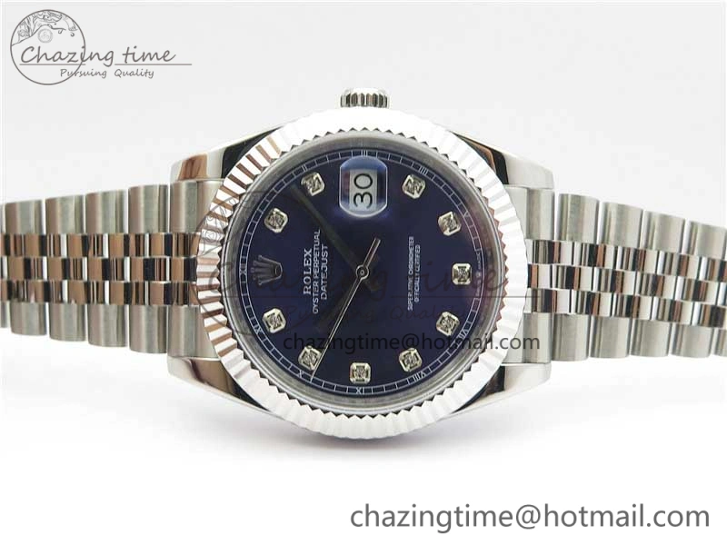 NewStyle DateJust 41mm 126334 SS BP Maker 1:1 Best Edition New Version Blue Crystal Dial on Jubilee Bracelet 3022