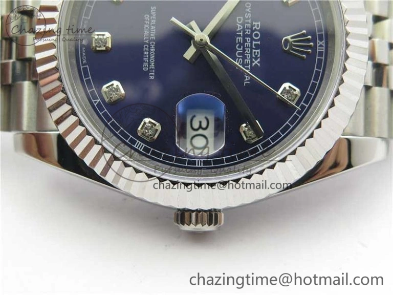 NewStyle DateJust 41mm 126334 SS BP Maker 1:1 Best Edition New Version Blue Crystal Dial on Jubilee Bracelet 3022