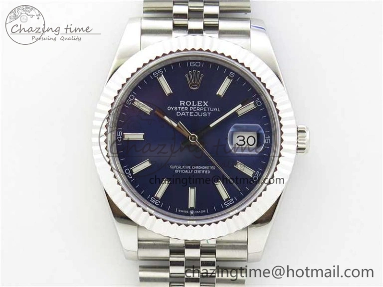 DateJust 41mm 126334 SS BP Maker 1:1 Best Edition New Version Blue Dial on Jubilee Bracelet Cozy 3075