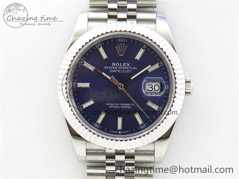 DateJust 41mm 126334 SS BP Maker 1:1 Best Edition New Version Blue Dial on Jubilee Bracelet Cozy 3075