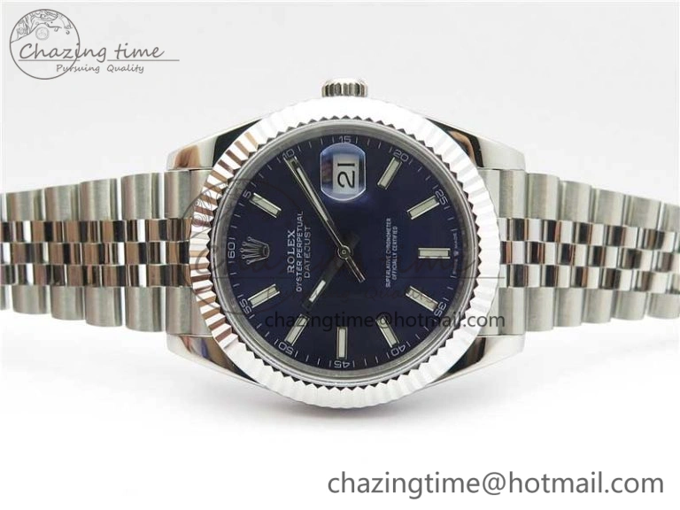 QuickDry DateJust 41mm 126334 SS BP Maker 1:1 Best Edition New Version Blue Dial on Jubilee Bracelet 3028
