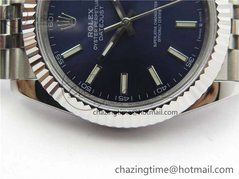 QuickDry DateJust 41mm 126334 SS BP Maker 1:1 Best Edition New Version Blue Dial on Jubilee Bracelet 3028