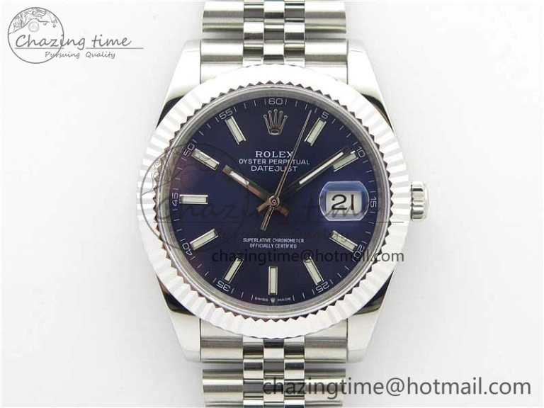 QuickDry DateJust 41mm 126334 SS BP Maker 1:1 Best Edition New Version Blue Dial on Jubilee Bracelet 3028
