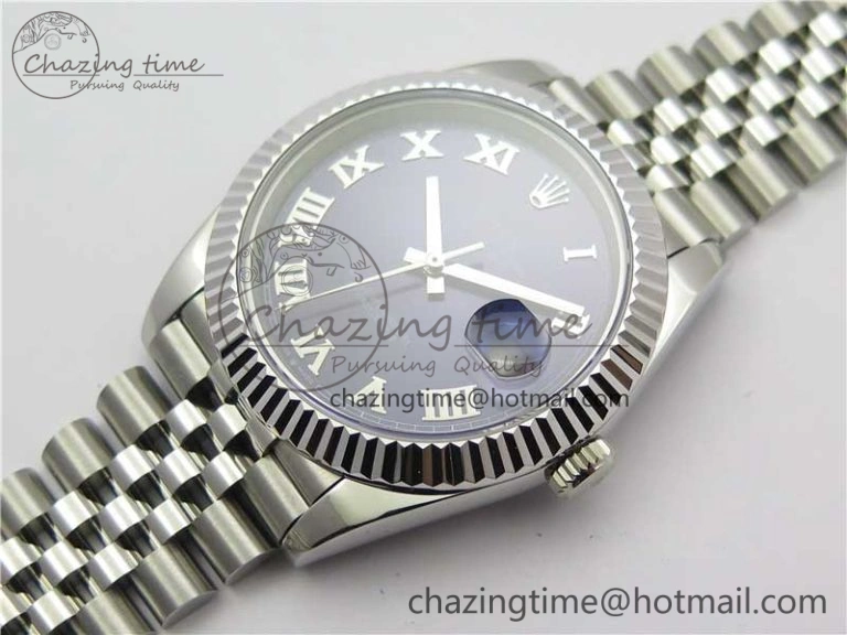 QuickDry DateJust 41mm 126334 SS BP Maker 1:1 Best Edition New Version Blue Roman Dial on Jubilee Bracelet 3033