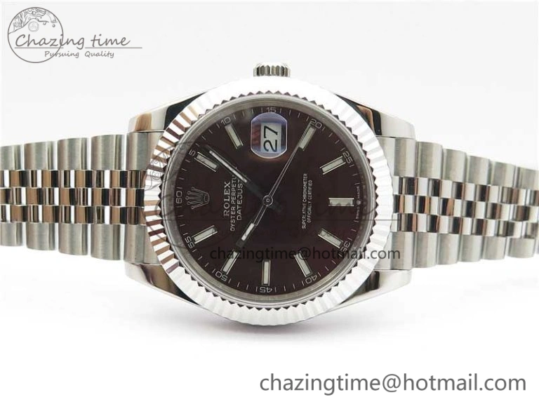 DateJust 41mm 126334 SS BP Maker 1:1 Best Edition New Version Brown Dial on Jubilee Bracelet Breathable 3026