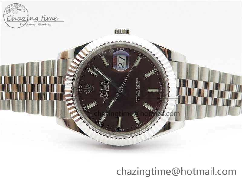 DateJust 41mm 126334 SS BP Maker 1:1 Best Edition New Version Brown Dial on Jubilee Bracelet Breathable 3026