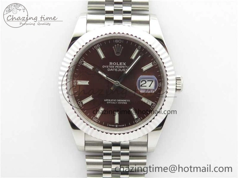 DateJust 41mm 126334 SS BP Maker 1:1 Best Edition New Version Brown Dial on Jubilee Bracelet Breathable 3026